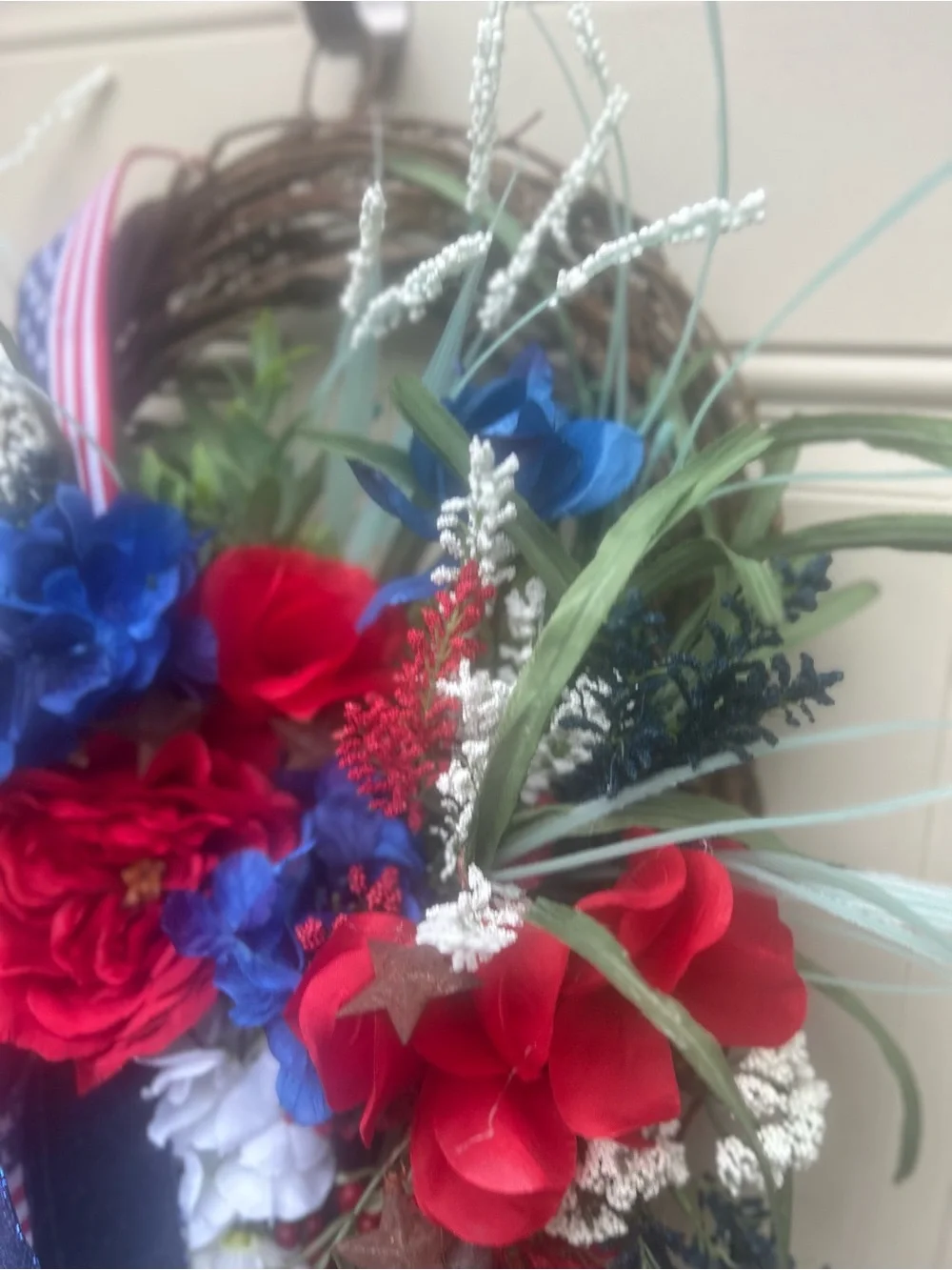 Patriotic Red, White & Blue Wreath